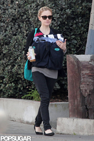 Anna Paquin had both babies on board in LA. Anna Paquin had both babies on board in LA.