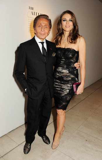 Valentino Garavani and Elizabeth Hurley 