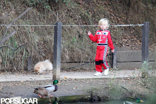 Zuma Rossdale took his puppy for a hike in LA.
Zuma Rossdale took his puppy for a hike in LA.