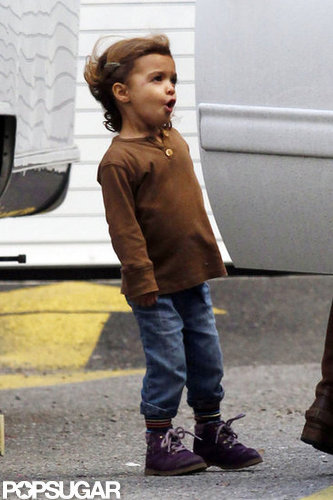 Levi McConaughey visited Matthew on the set.
Levi McConaughey visited Matthew on the set.