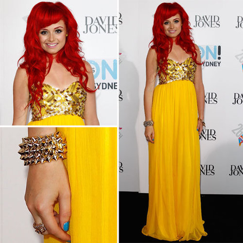 Pictures of Sarah DeBono in Rachel Gilbert at the 2012 ARIAs