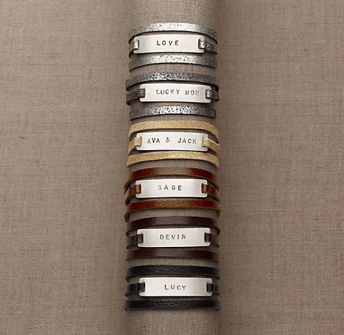 Restoration Hardware Leather Triple-Wrap Bracelet Restoration Hardware Leather Triple-Wrap Bracelet