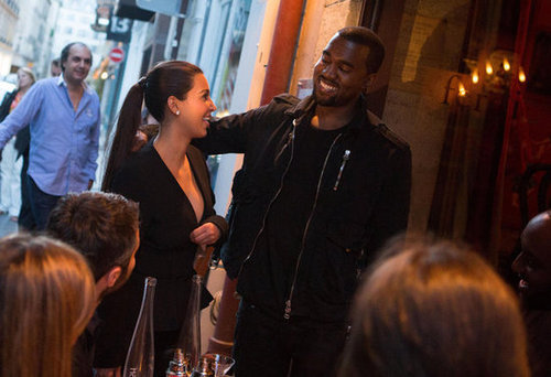 Kim Kardashian and Kanye West looked cute during a June 2012 dinner date in Paris.
Kim Kardashian and Kanye West looked cute during a June 2012 dinner date in Paris.