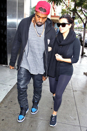 Kim Kardashian and Kanye West headed to an LA nail salon together in December 2012.
Kim Kardashian and Kanye West headed to an LA nail salon together in December 2012.