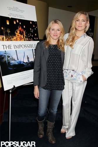 Kate Hudson hosted a screening of the Impossible with Naomi Watts in NYC.
Kate Hudson hosted a screening of the Impossible with Naomi Watts in NYC.