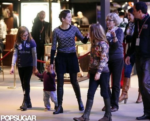 Marion Cotillard and Marcel Cheer Dad Guillaume Canet on to a Win Marion Cotillard and Marcel Cheer Dad Guillaume Canet on to a Win
