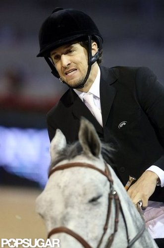Guillaume Canet hopped on a horse for the Paris Masters.
Guillaume Canet hopped on a horse for the Paris Masters.