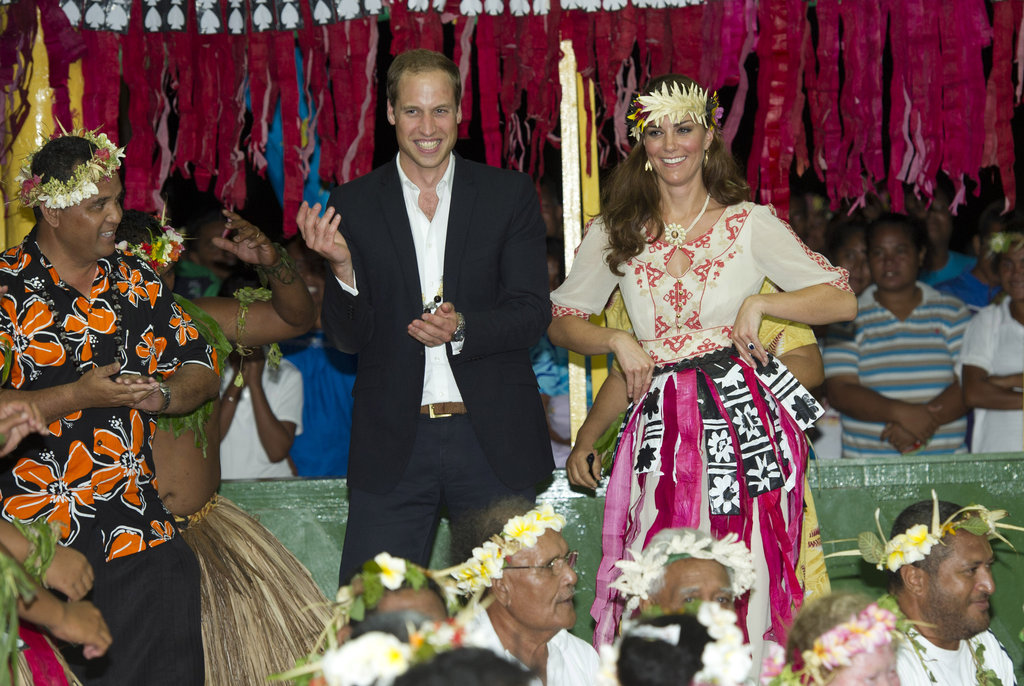 William and Kate danced in Tuvalu in September 2012.
William and Kate danced in Tuvalu in September 2012.