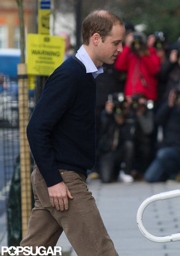 Prince William visited his wife, Kate, at a London hospital.
Prince William visited his wife, Kate, at a London hospital.