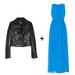 Leather Jacket + Bright Gown