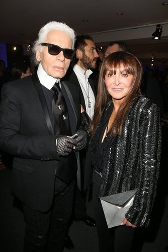 Karl Lagerfeld and Babeth Dijan Karl Lagerfeld and Babeth Dijan