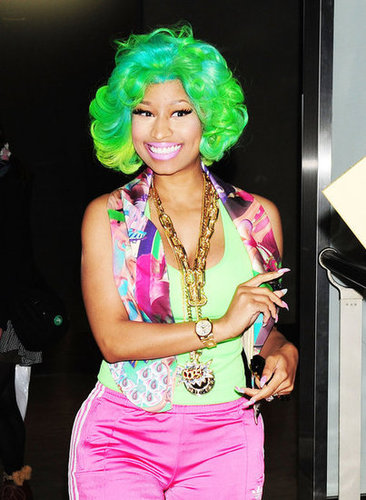 Never one to shy away from color, Nicki had heads turning while visiting Japan in 2012.
Never one to shy away from color, Nicki had heads turning while visiting Japan in 2012.