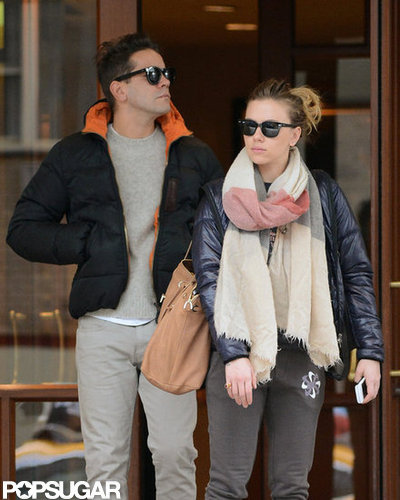 Scarlett Johansson Kisses Her New Man in NYC Scarlett Johansson Kisses Her New Man in NYC