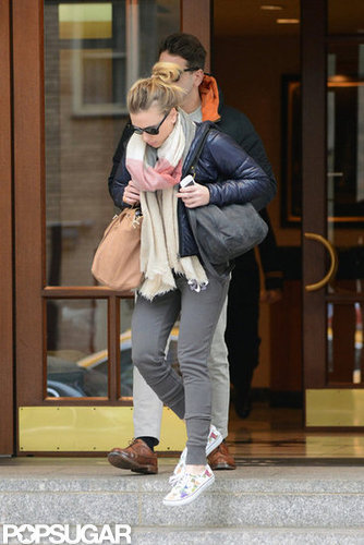 Scarlett Johansson and her new boyfriend left their NYC hotel.
Scarlett Johansson and her new boyfriend left their NYC hotel.