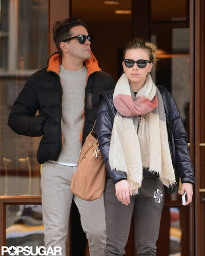 Scarlett Johansson Kisses Her New Man in NYC Scarlett Johansson Kisses Her New Man in NYC