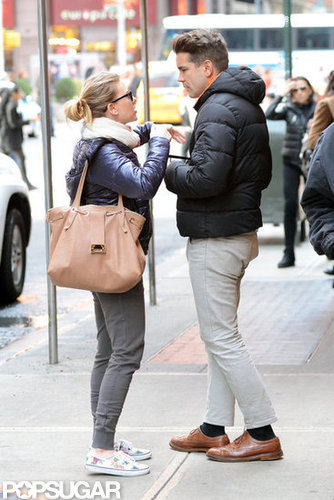 Scarlett Johansson Kisses Her New Man in NYC Scarlett Johansson Kisses Her New Man in NYC