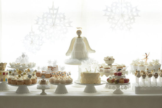 An Angel Dessert Table Filled With Nutcracker Sweets An Angel Dessert Table Filled With Nutcracker Sweets
