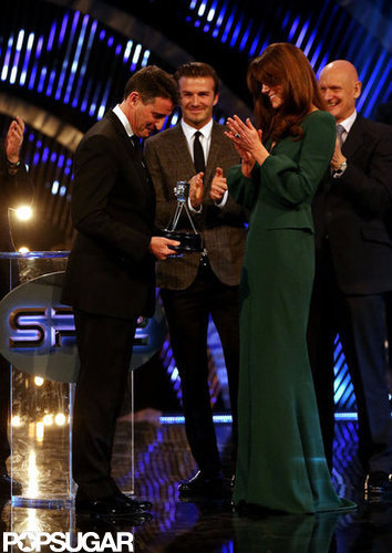 Kate Middleton was on stage in Londoon.
Kate Middleton was on stage in Londoon.