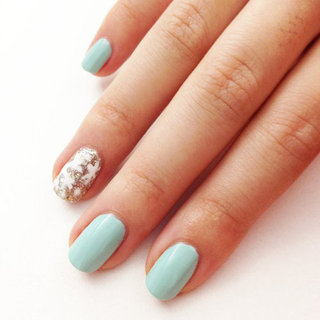 Simple Snowflake Nail Art