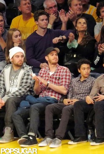 Andrew Garfield cheered on the home team.
Andrew Garfield cheered on the home team.