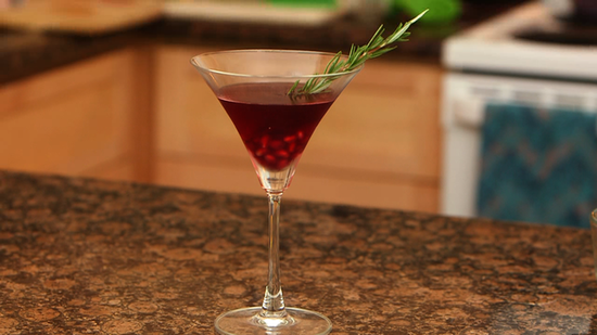 Pomegranate Rosemary Martini 