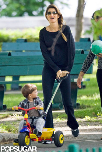 Gisele Bündchen took Benjamin Brady for a walk around Boston in June.
Gisele Bündchen took Benjamin Brady for a walk around Boston in June.