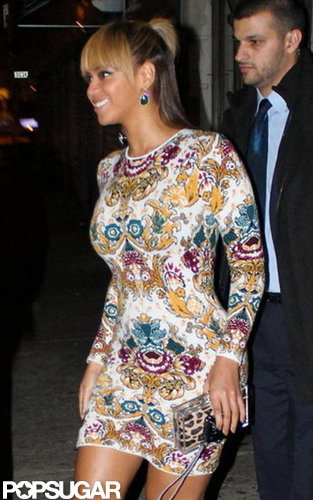 Beyoncé Knowles had a smile on her face leaving sister Solange Knowles's NYC show.
Beyoncé Knowles had a smile on her face leaving sister Solange Knowles's NYC show.