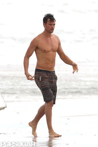 Josh Duhamel showed off his sexy abs while filming scenes for Safe Haven in North Carolina in July.
Josh Duhamel showed off his sexy abs while filming scenes for Safe Haven in North Carolina in July.