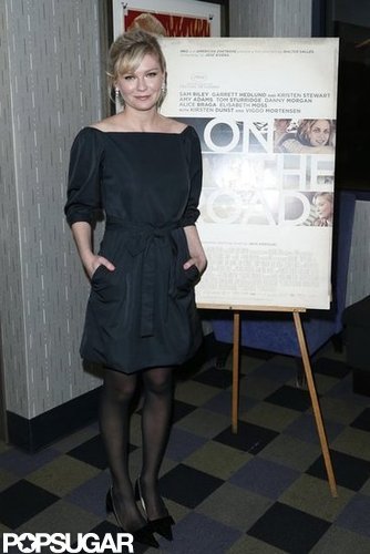 Kirsten Dunst wore black to a press event.
Kirsten Dunst wore black to a press event.