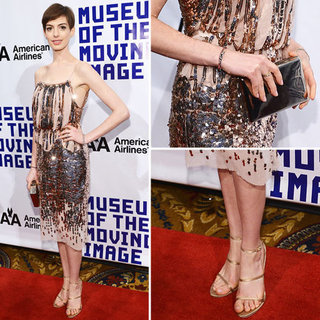 Steal Anne Hathaway's Sequinned Look for New Year's Eve