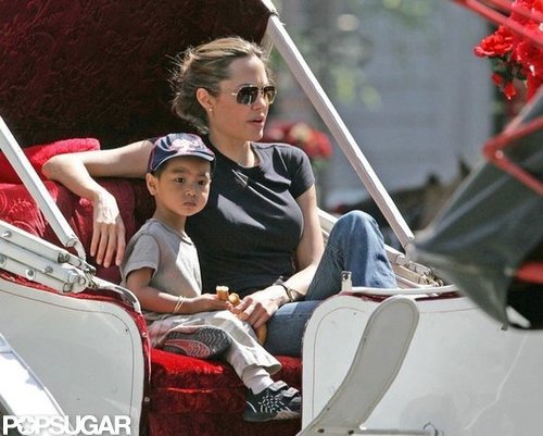 Maddox and Angelina Jolie took a carriage ride around NYC in April 2005.
Maddox and Angelina Jolie took a carriage ride around NYC in April 2005.