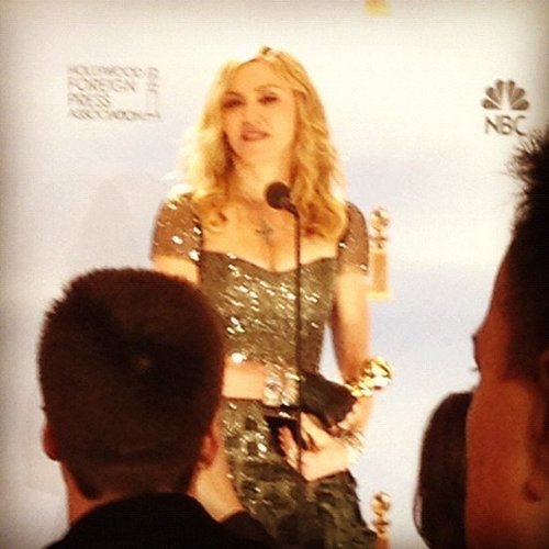 We were on hand to hear Madonna's backstage speech at the Golden Globes.
We were on hand to hear Madonna's backstage speech at the Golden Globes.