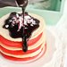 Christmas Pancakes With Candy Cane Chocolate Syrup