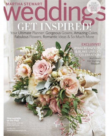 The cover of Martha Stewart Weddings Winter 2013 issue, featuring Blake Lively's wedding bouquet.
Source: Guy Aroch/Martha Stewart Weddings
The cover of Martha Stewart Weddings Winter 2013 issue, featuring Blake Lively's wedding bouquet.
Source: Guy Aroch/Martha Stewart Weddings