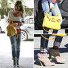 Jessica Alba Wearing Striped Shirt