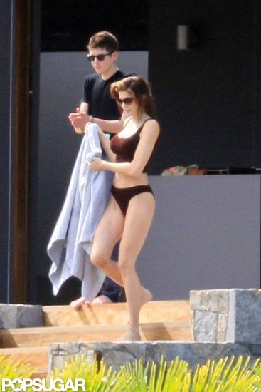 Stephanie Seymour showed off her fit figure while vacationing with Peter Brant II. Stephanie Seymour showed off her fit figure while vacationing with Peter Brant II.