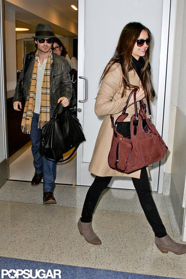 Nina Dobrev and Ian Somerhalder traveled together. Nina Dobrev and Ian Somerhalder traveled together.