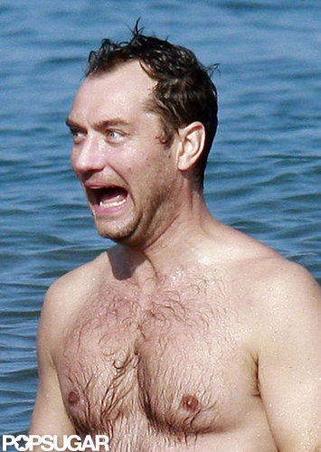 Jude Law made a funny face.
Jude Law made a funny face.