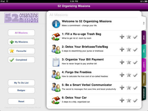 52 Organizing Missions