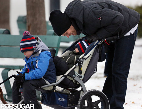 Tom Brady joked around with his sons.
Tom Brady joked around with his sons.