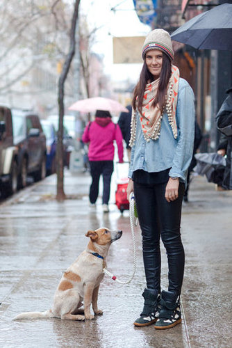 A floral-print scarf played opposites here against sporty Marant kicks for a casual look with a little more than your average flair.
Source: Adam Katz Sinding
A floral-print scarf played opposites here against sporty Marant kicks for a casual look with a little more than your average flair.
Source: Adam Katz Sinding