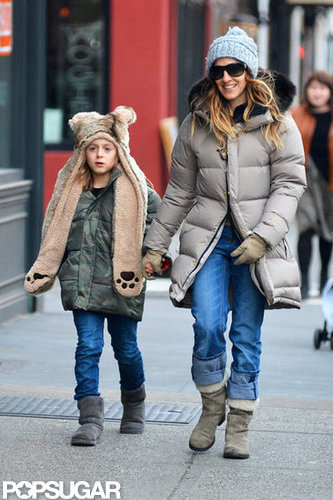 Sarah Jessica Parker wore a puffer jacket to take James Wilkie Broderick for a walk.
Sarah Jessica Parker wore a puffer jacket to take James Wilkie Broderick for a walk.