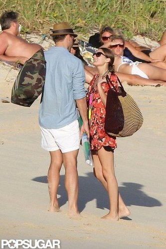 Olivia Palermo and Johannes Huebl talked.
Olivia Palermo and Johannes Huebl talked.