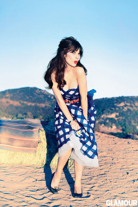 Zooey Deschanel Glamour February 2013 Look 1 Zooey Deschanel Style