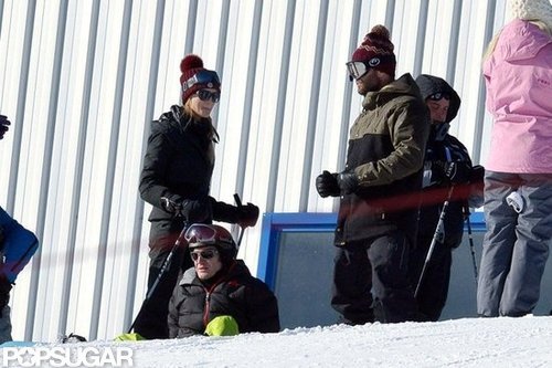 Jason Statham and Rosie Huntington-Whiteley Show PDA on the Slopes Jason Statham and Rosie Huntington-Whiteley Show PDA on the Slopes