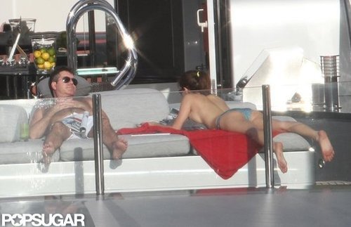 Simon Cowell Lounges Shirtless With His Ex on a Yacht Simon Cowell Lounges Shirtless With His Ex on a Yacht