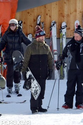 Jason Statham spent time snowboarding in the French Alps.
Jason Statham spent time snowboarding in the French Alps.