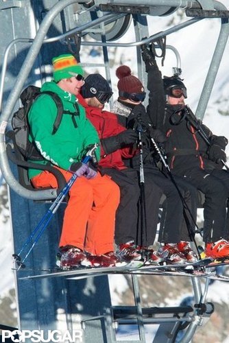 Jason Statham and Rosie Huntington-Whiteley Show PDA on the Slopes Jason Statham and Rosie Huntington-Whiteley Show PDA on the Slopes
