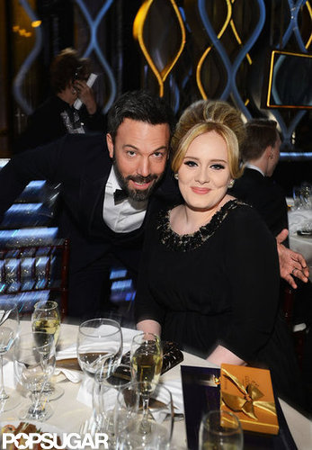 Ben Affleck posed with Golden Globes first-timer Adele inside the show.
Ben Affleck posed with Golden Globes first-timer Adele inside the show.