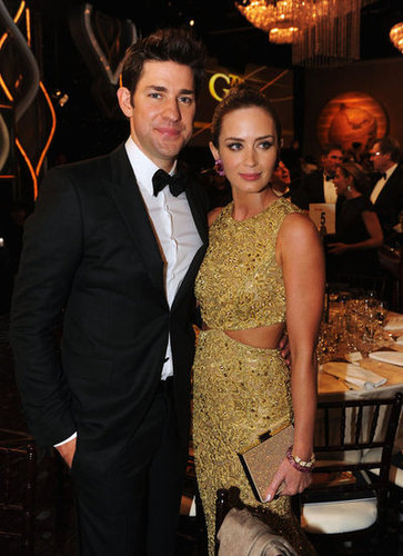 Emily Blunt and John Krasinski coupled up during a break from the show.
Emily Blunt and John Krasinski coupled up during a break from the show.